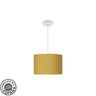 Colgante MODA Fabrilamp / Abrila moderno blanco y amarillo, referencia 212493101