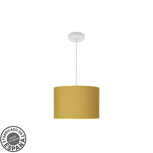 Colgante Moda Blanco/Amarillo E27 de Fabrilamp, diseño moderno y elegante para iluminar tu hogar. Disponible en luzguru.com