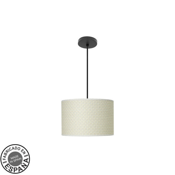 Colgante Moda Negro/Blanco E27 de Fabrilamp, diseño moderno y elegante para iluminar tu hogar. Disponible en luzguru.com