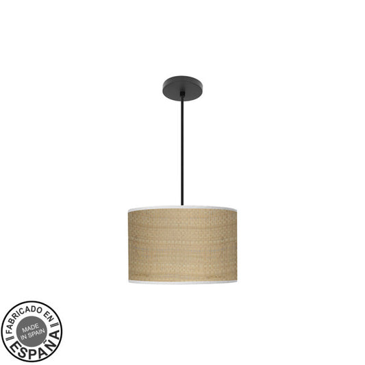 Colgante Moda Negro/Cañizo Claro de Fabrilamp, diseño elegante y moderno para interiores.