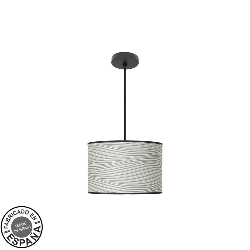 Colgante MODA moderno textil gris y negro Fabrilamp / Abrila 212493049