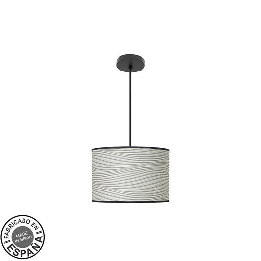 Colgante MODA moderno textil gris y negro Fabrilamp / Abrila 212493049