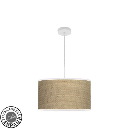 Lámpara Colgante Moda 2xE27 Cañizo Claro 40 cm Fabrilamp - vista principal | Fabrilamp / Abrila