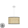 MODA Colgante de techo Fabrilamp / Abrila en cañizo oscuro y blanco, referencia 212494071