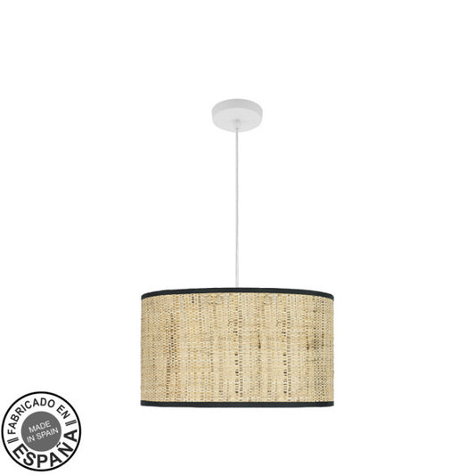 Lámpara Colgante Moda 2xE27 40 cm Cañizo Oscuro con Difusor Fabrilamp - vista principal | Fabrilamp / Abrila