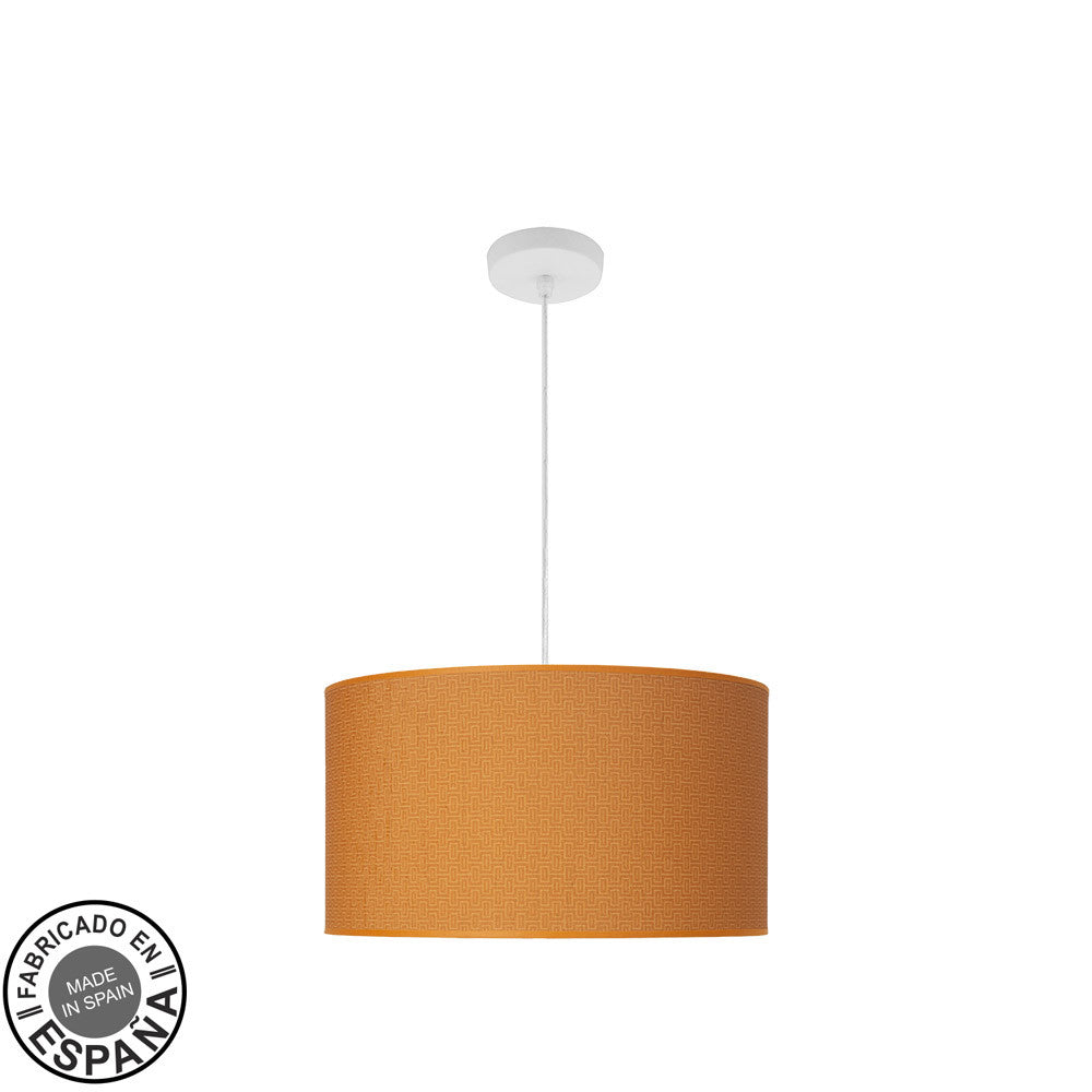 Colgante MODA Textil Naranja y Blanco Fabrilamp / Abrila IA012026