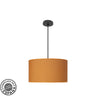 Colgante Moda Moderno Fabrilamp / Abrila 212494099 con diseño textil negro y naranja.