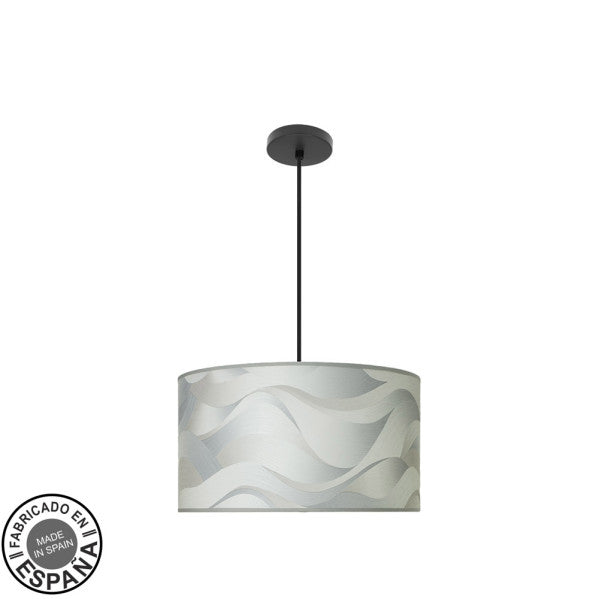 Colgante Moda Negro/Gris 2xE27 de Fabrilamp/Abrila. Diseño elegante y moderno para iluminación interior.