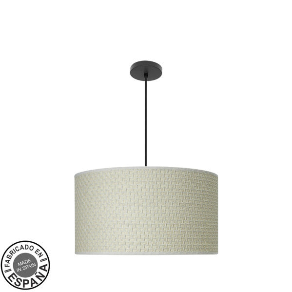 Colgante Moda 3xE27 Negro/Cañizo Blanco de Fabrilamp, diseño moderno y elegante para iluminación interior. Disponible en luzguru.com