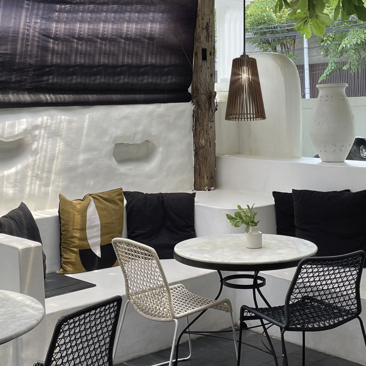 Colgante MON AJP/Alemar (Ref. 10981): Dimensiones detalladas.  Elegancia y calidez en madera oscura marrón. Envío rápido y garantía de 2 años. LuzGuru.
