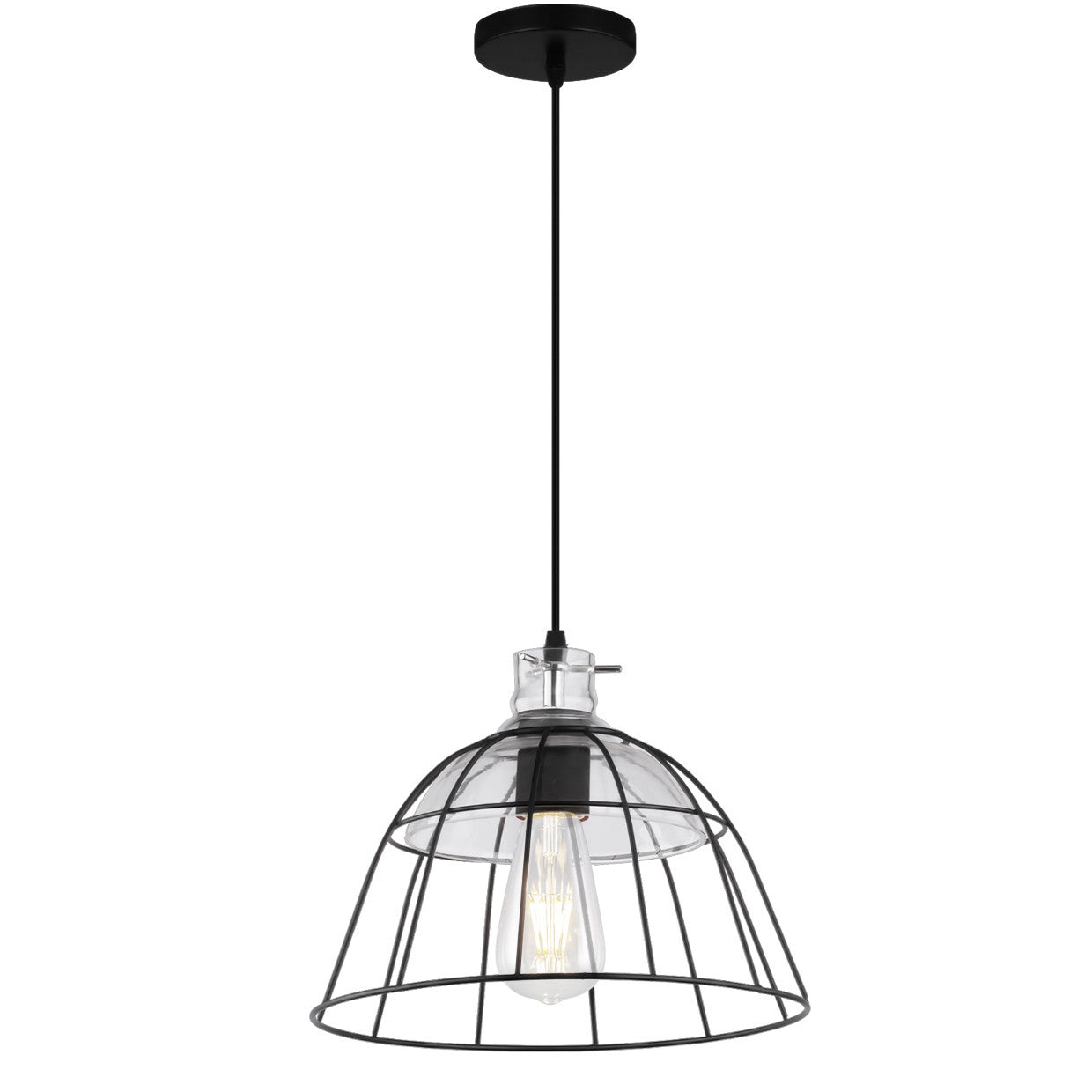 Medidas Colgante Mondego Negro AJP/Alemar (Ref. 10609) - luzguru.com
