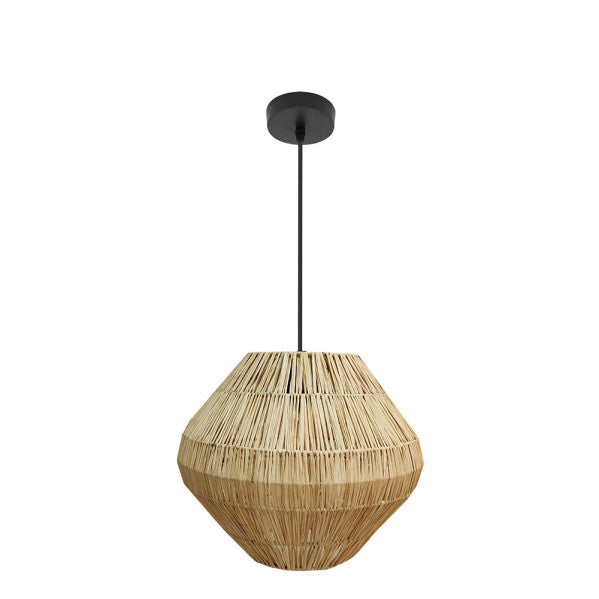 Colgante Nael Negro/Natural de Fabrilamp, diseño vegetal marino, ideal para iluminar tu hogar. Compra en luzguru.com