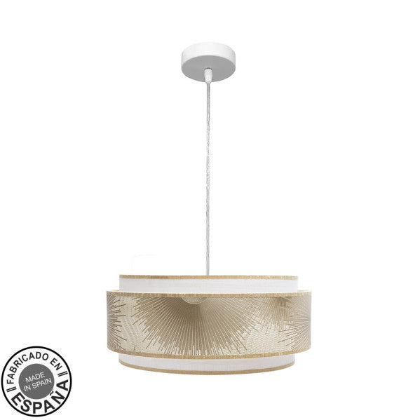 Colgante Nepal 3P Blanco/Oro de Fabrilamp, diseño moderno y elegante para tu hogar. Compra en luzguru.com