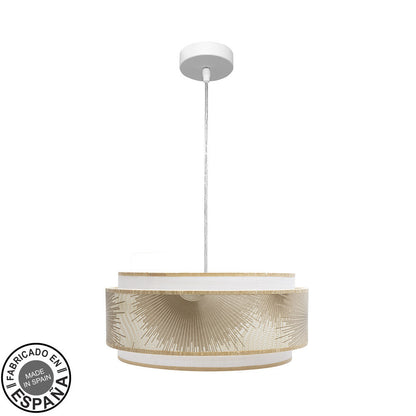 Colgante Nepal 3 Luces Blanco y Oro Fabrilamp / Abrila - Ref 227894101