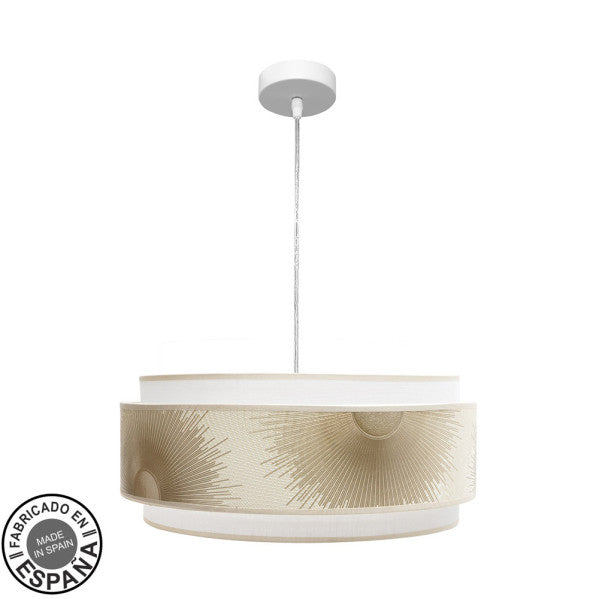 Colgante Nepal 3P Blanco/Oro de Fabrilamp, diseño moderno y elegante para tu hogar. luzguru.com