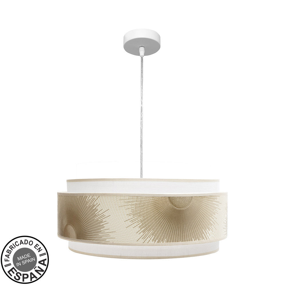 Colgante étnico Nepal blanco y oro Fabrilamp / Abrila ref 227895101