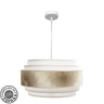 Colgante Nepal Moderno Fabrilamp / Abrila, diseño blanco y oro, Ref. 227895001