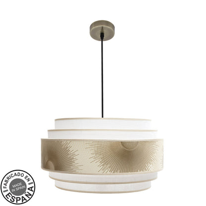 Colgante Nepal 5 Luces Fabrilamp / Abrila étnico moderno textil, referencia 227895014