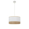 Lámpara Colgante Olga Blanca y Madera Clara Fabrilamp / Abrila 190094001