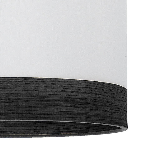 Lámpara Olga fabricada en Metal y Textil color Blanco/Madera Negra