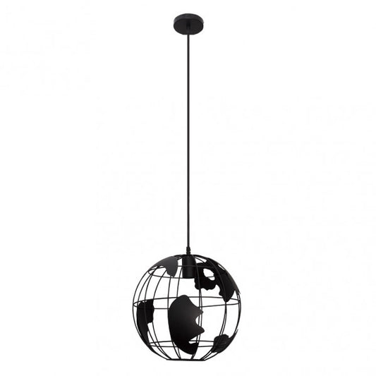 Colgante Orbe Negro E27 de Fabrilamp, diseño moderno y elegante para tu hogar.