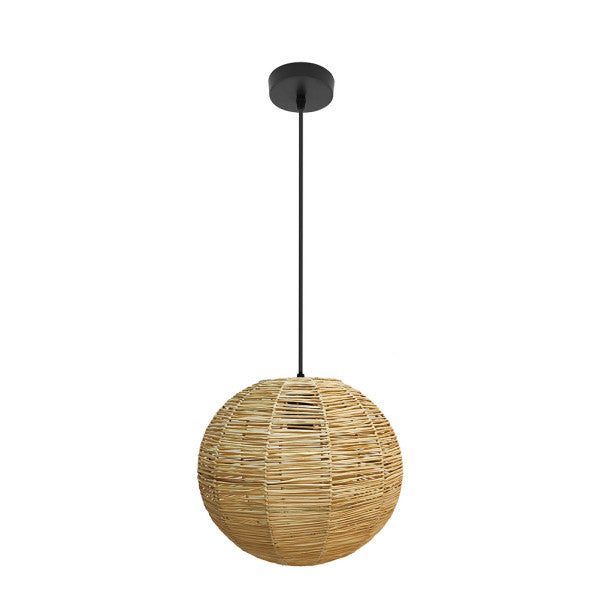 Colgante Orfeo Negro/Natural de Fabrilamp, diseño vegetal marino. Compra en luzguru.com