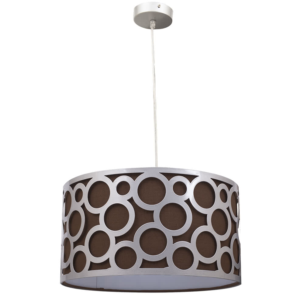 Colgante moderno Orlando Fabrilamp / Abrila marrón y plata ref 028293502