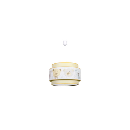 Colgante Panda Amarillo Pastel Fabrilamp / Abrila - Ref. 056193550 para habitación infantil