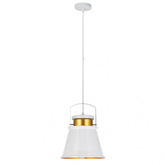 Lámpara Colgante Pelícano 25 cm Blanco y Oro Fabrilamp - vista principal | Fabrilamp / Abrila