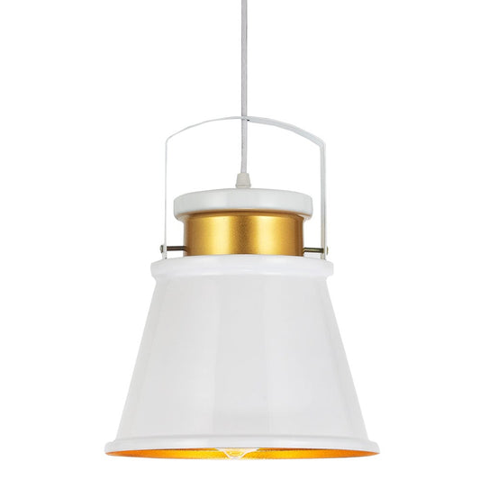Colgante Pelícano fabricado en Metal color Blanco y Oro