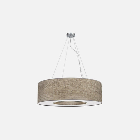 Lámpara Colgante Haiti 50 cm Cromo y Madera Gris Fabrilamp - imagen 2 | Fabrilamp / Abrila