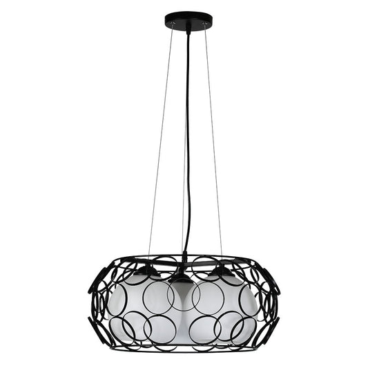 Colgante Peregrino Retro 3 Luces Negro Fabrilamp / Abrila - Ref. 132293009