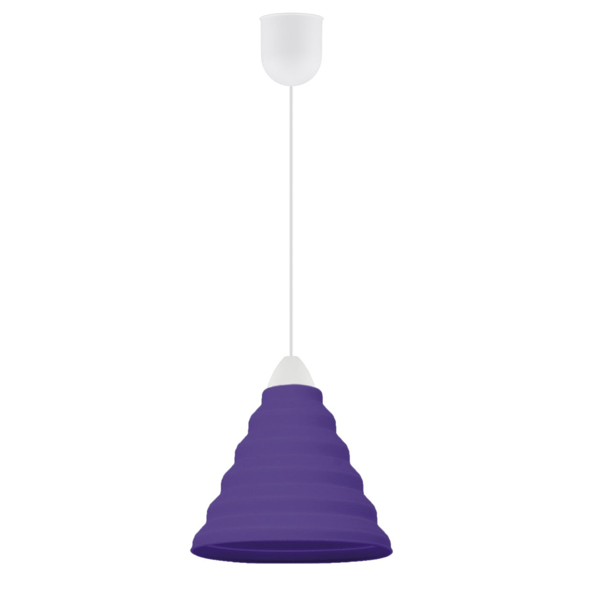 Lámpara Colgante Pirámide Morado 31 cm Silicona Alemar - vista principal | AJP / Alemar · Ref. 10804