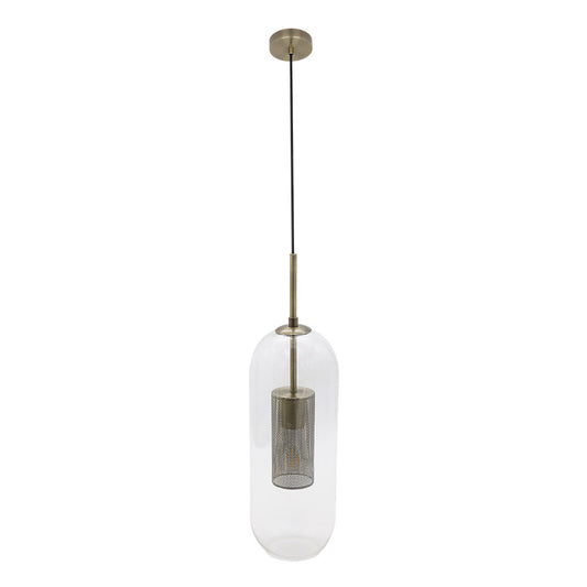 Colgante Pixie Fabrilamp / Abrila, lámpara boho vintage con rejilla metálica, ref. 193591514