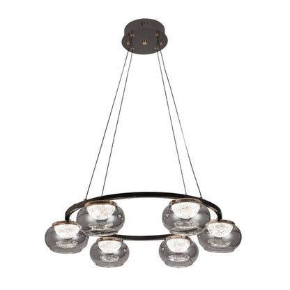 Colgante Pompeya 6L Negro de Fabrilamp/Abrila, diseño moderno y elegante para iluminar tu hogar.