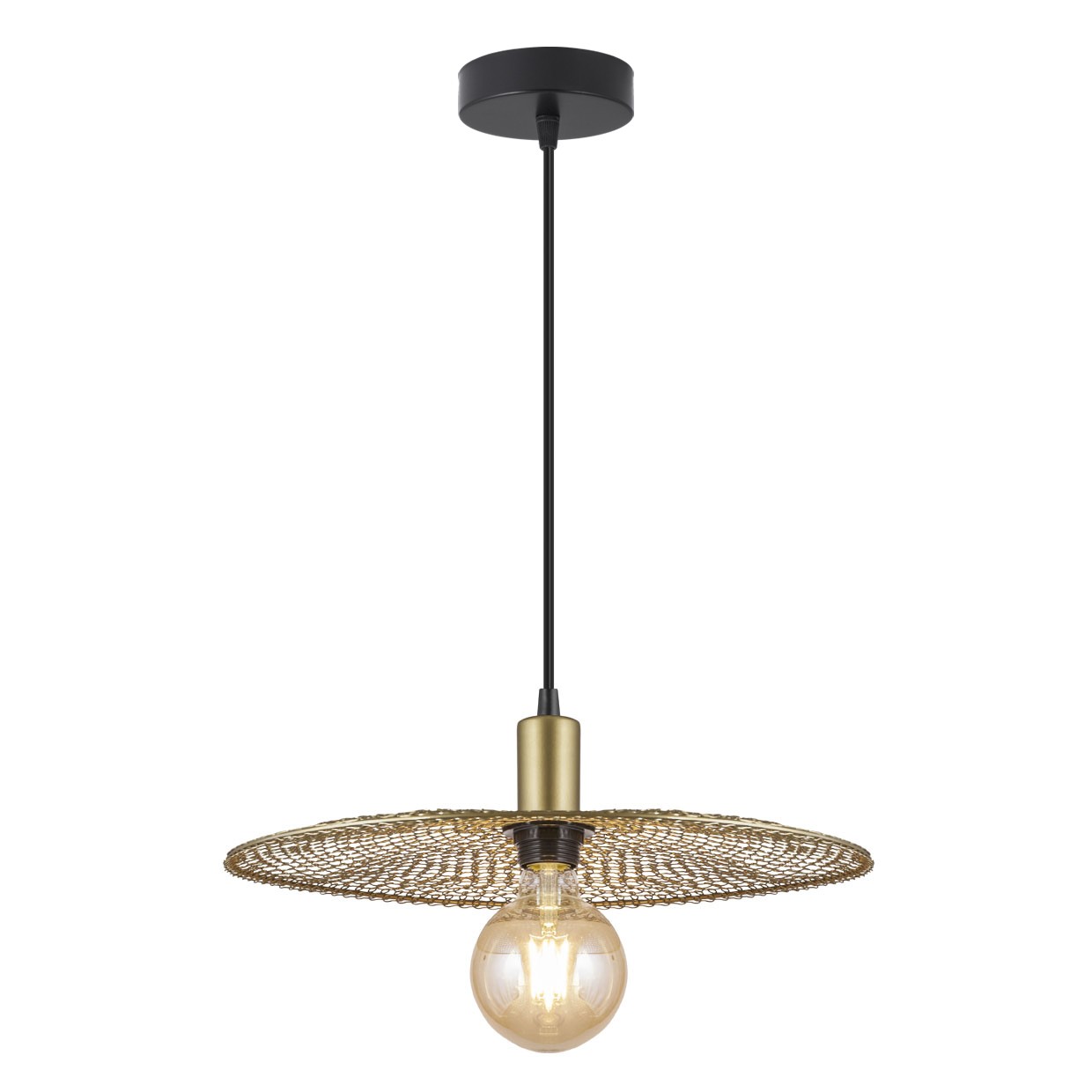 Colgante Portals Oro Envejecido AJP/Alemar (Ref. 10753): Medidas detalladas. Diseño elegante y vintage.  Eficiencia energética. LuzGuru.com
