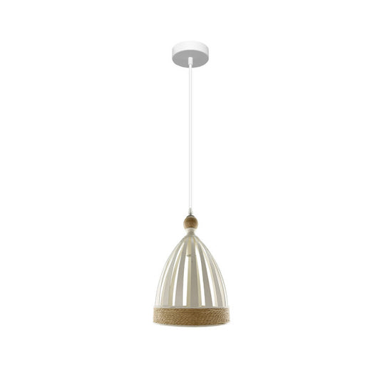 Colgante Portofino Blanco/Haya de Fabrilamp, diseño moderno y elegante para iluminar tu hogar. Disponible en luzguru.com