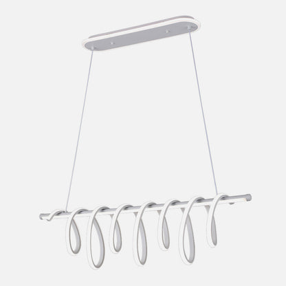 Colgante blanco fabricado en metal color blanco