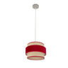 Colgante Reyes Nature Textil Rojo Fabrilamp / Abrila 177493007 para iluminación interior