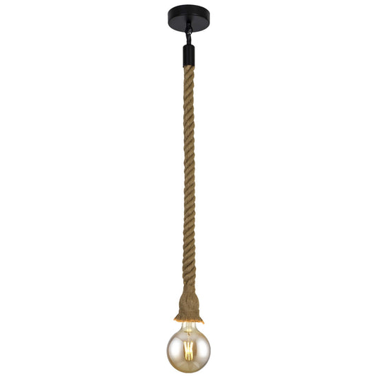 Lámpara Colgante Rope Cuerda Cáñamo Natural 100 cm Alemar - vista principal | AJP / Alemar