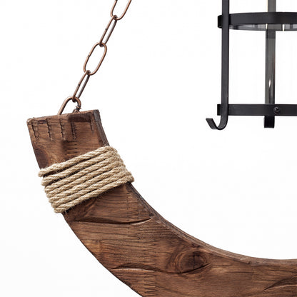 Lámpara Cortijo fabricada en Madera color Marrón, estilo rústico
