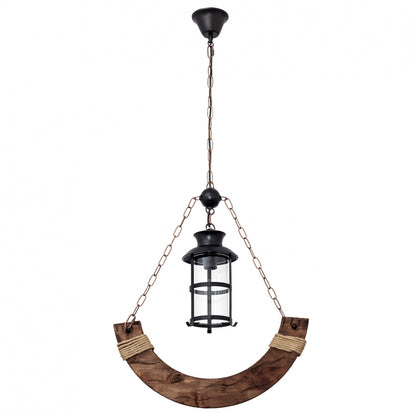 Lámpara Colgante Rústica Cortijo Madera Fabrilamp / Abrila 124491002
