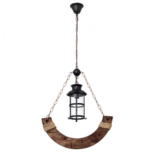 Lámpara Colgante Rústica Cortijo Madera Fabrilamp / Abrila 124491002