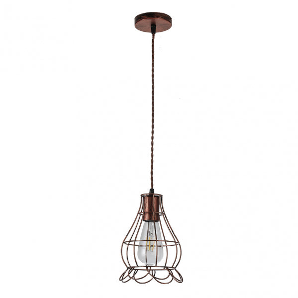 Lámpara Colgante Rústica Herraje 16 cm Metal Marrón Fabrilamp - vista principal | Fabrilamp / Abrila