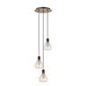 Lámpara colgante San Petersburgo Fabrilamp / Abrila, ref. 153593073, diseño industrial negro y cobre