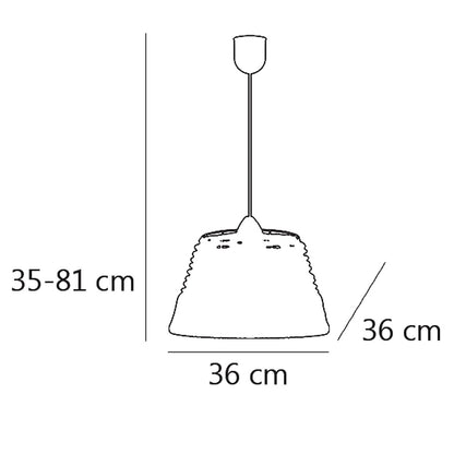 Colgante Sebu Negro AJP/Alemar (Ref. 10600): Dimensiones detalladas.  Elegancia y diseño único para tu hogar.  Compra ahora en luzguru.com
