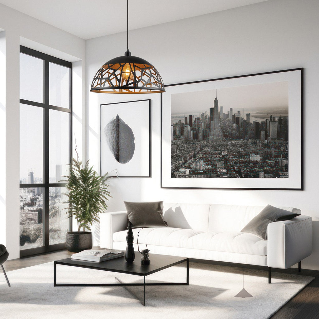 Colgante Sito Negro/Oro AJP Alemar Ref. 11282 - Medidas del colgante. LuzGuru.com
