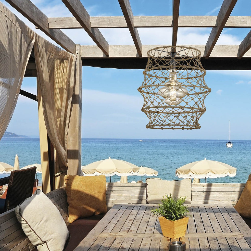 Colgante Solero Natural AJP/Alemar Ref. 10836 - Medidas: [Insertar medidas aquí, ej: Ø30cm, Alto 25cm].  luzguru.com
