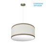 Lámpara colgante Soprano Fabrilamp / Abrila clásica textil beige, Ref. 177395015