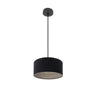 Colgante Tania Fabrilamp con pantalla de madera gris y negro, lámpara E27 regulable 30cm